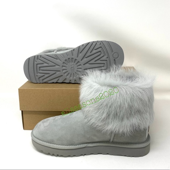 UGG Mini Toscana Cuff GRV Women’s Boot Light Grey - Picture 3 of 9